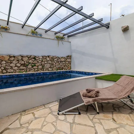 Malerisches Steinhaus Mit Privatpool, Bbq, Waschmaschine, Liegen, Klimatisierte Schlafzimmer 펜션